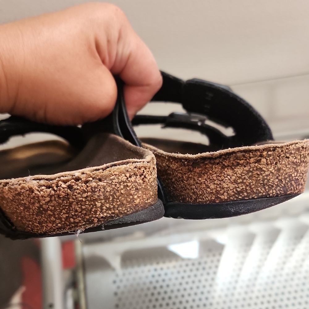 Birkenstock Brown Dark Leather Sandals - Picture 11 of 13